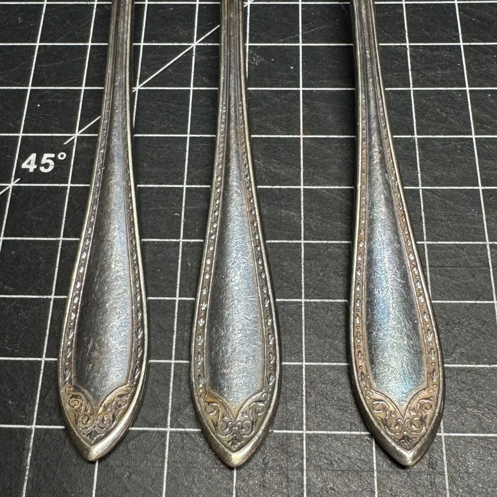 Vtg Community Silver Patrician Pattern Dinner Forks Set of 3 Silverplate 7.5in